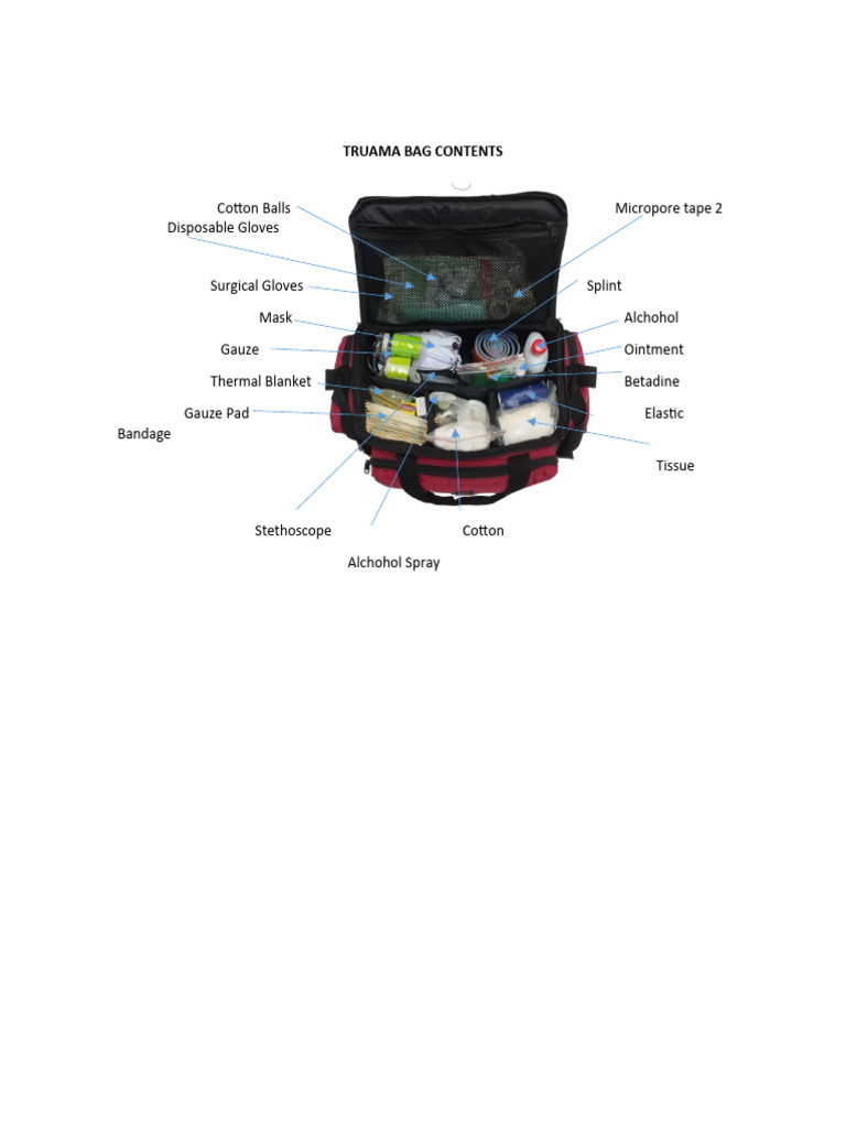 Trauma Bag Contents PDF