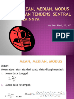 Mean, Median, Modus Dan Tendensi Sentral