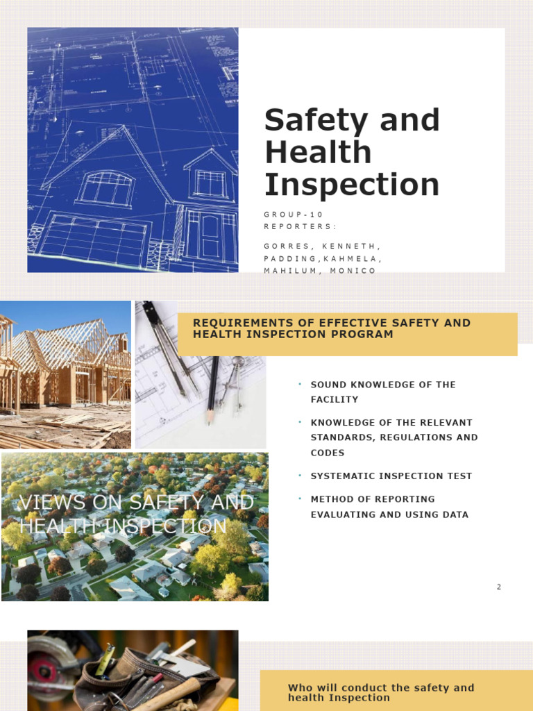 Safety and Health Inspection | PDF