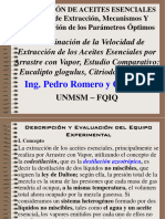 Parametros Optimos para Extracción de Aceites Esenciales