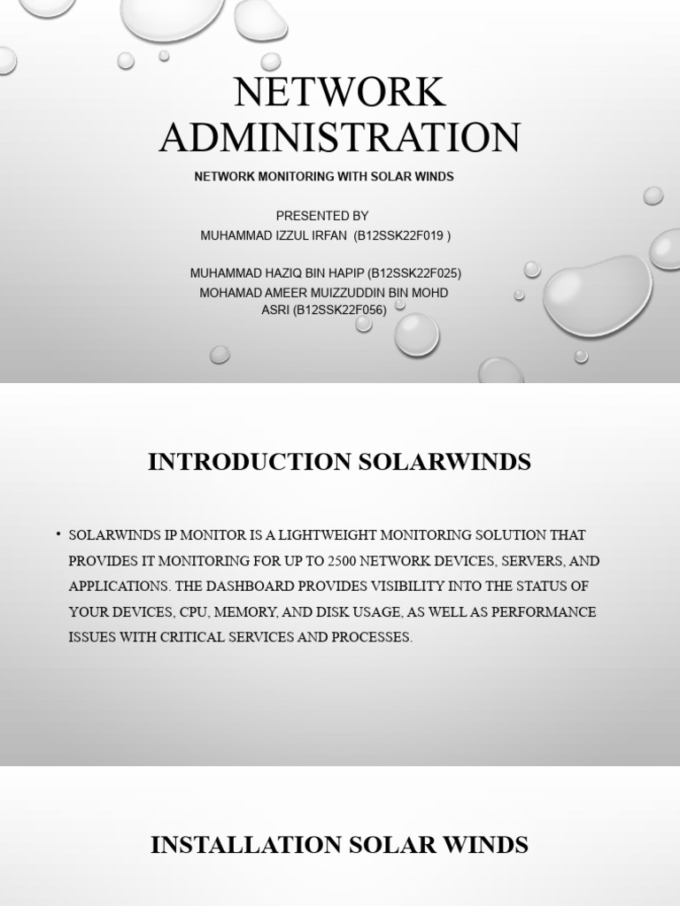 SolarWinds IP Monitor Overview | PDF