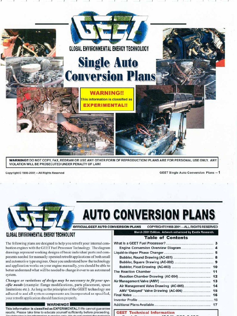 GEET - Single Auto Conversion Plans | PDF | Language Arts & Discipline ...
