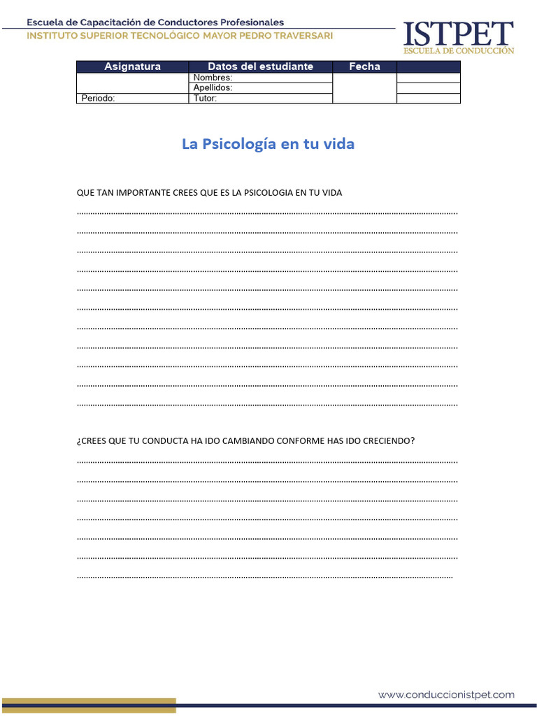 Importancia de la Psicología en la Vida | PDF | Relaciones personales ...