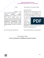 2324 - Carta - Huelga - BACHILLERATO - Octubre23 - TODAS LAS FAMILIAS