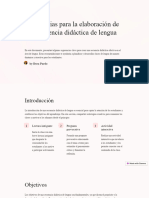 Sugerencias para La Elaboracion de Una Secuencia Didactica de Lengua