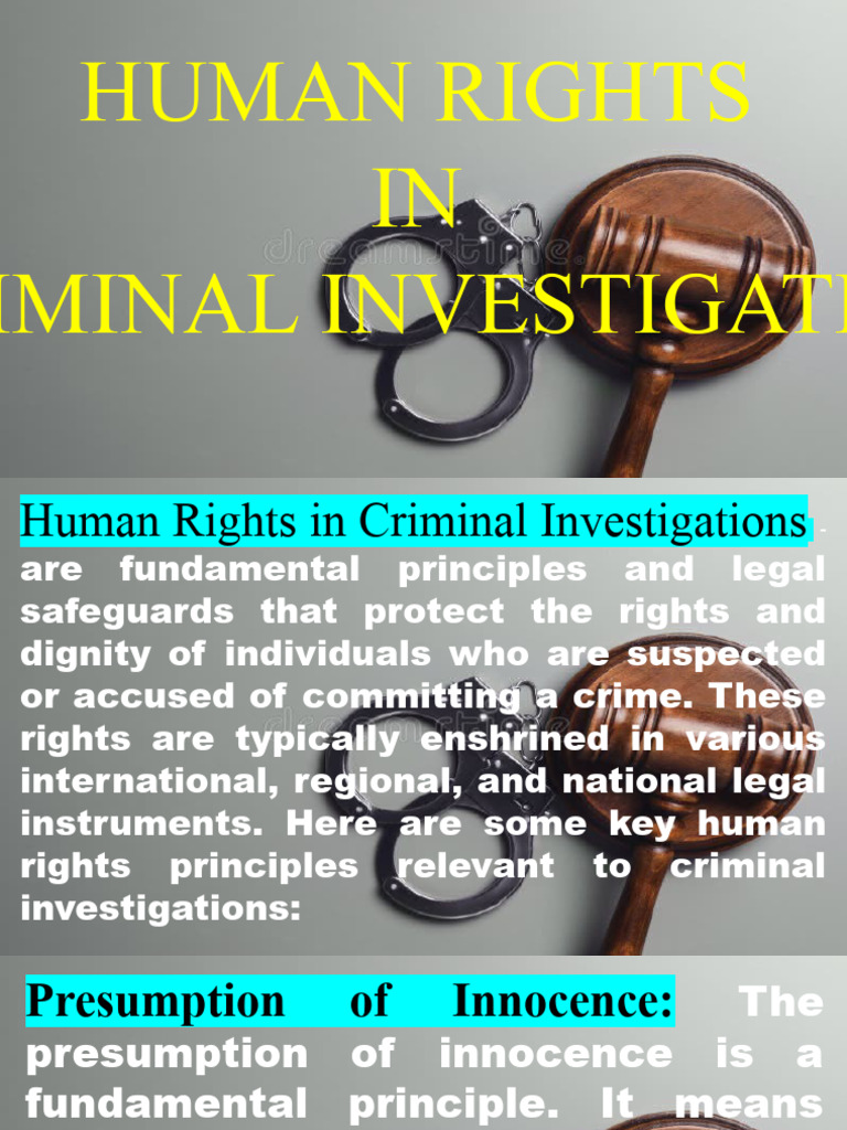 Human Rights in Criminal Investigation | PDF | Trials | Presumption Of ...