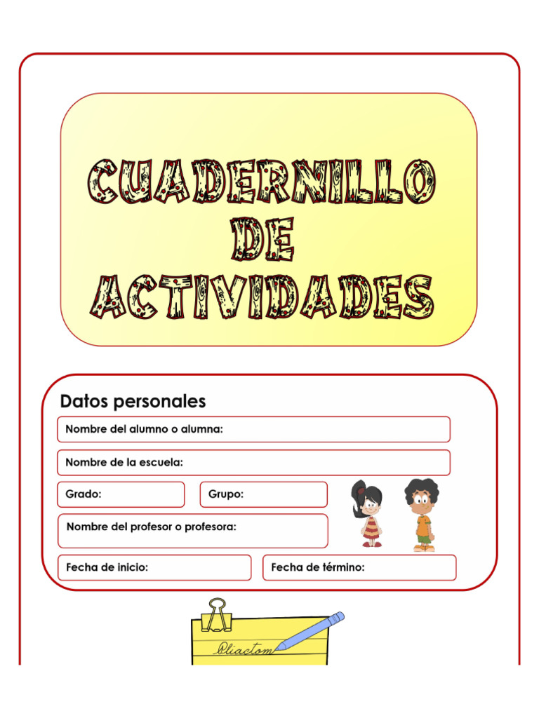 Cuadernillo de Actividades para Primer Grado | PDF
