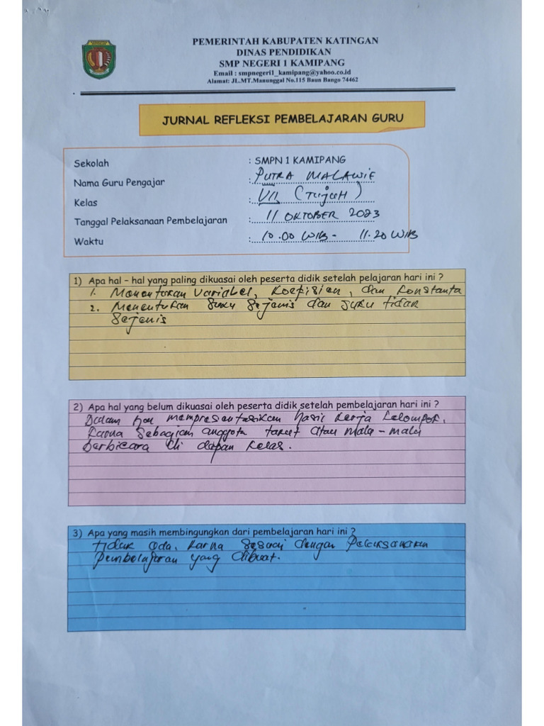 Skill Riset Pembelajaran Guru Refleksi