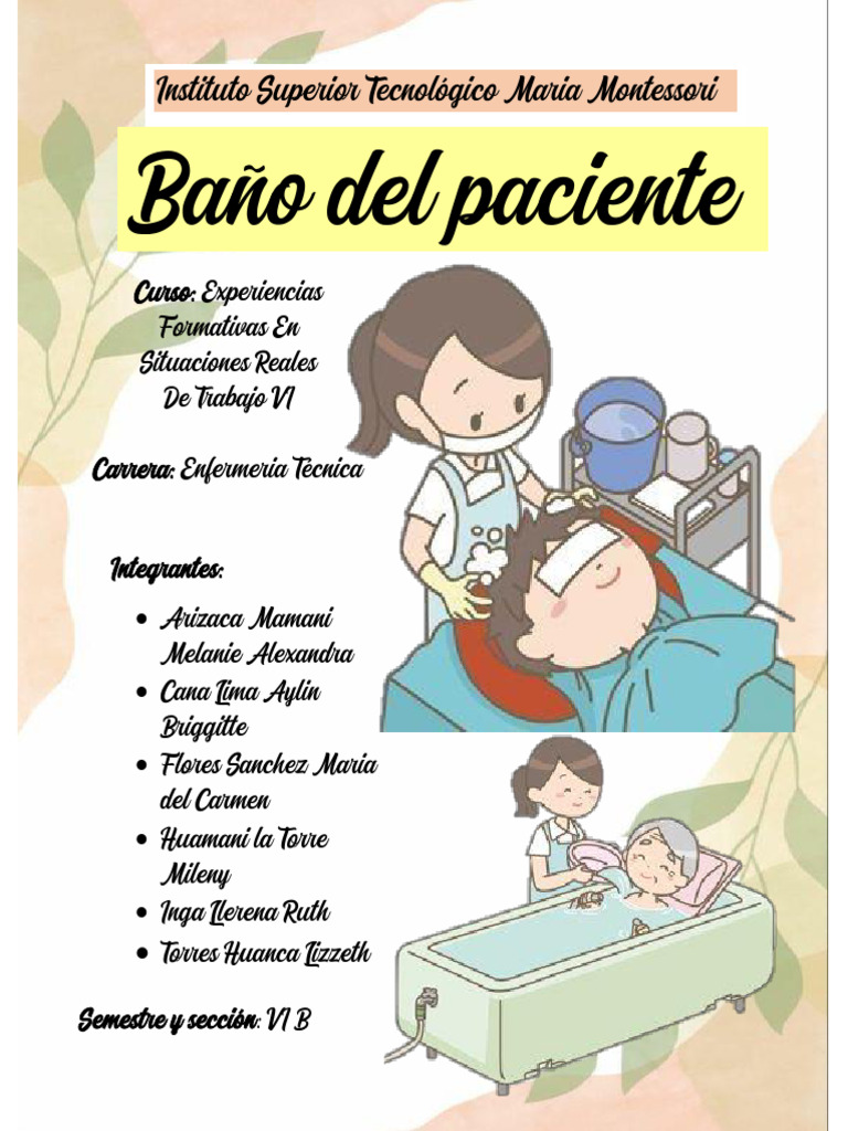Baño del Paciente en Enfermería | PDF | Higiene | Enfermería