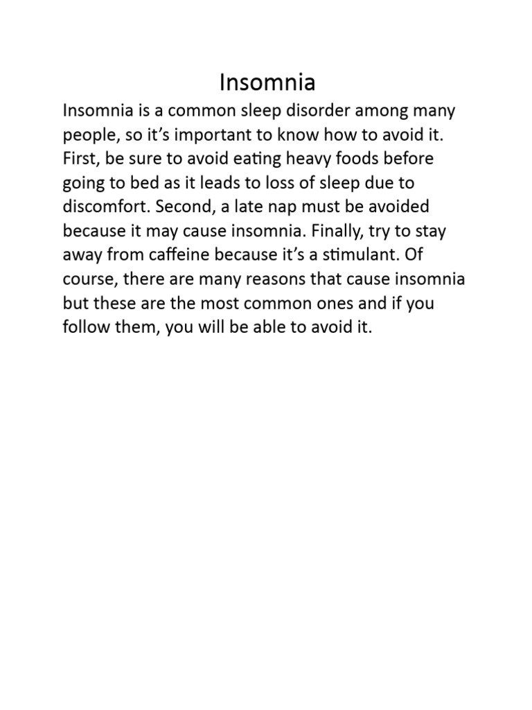 Insomnia PDF