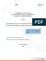 2021 - Diagnóstico Del Uso de La Bicicleta Como Alternativa de Movilidad Sostenible en La Ciudad de Loja, Año 2020