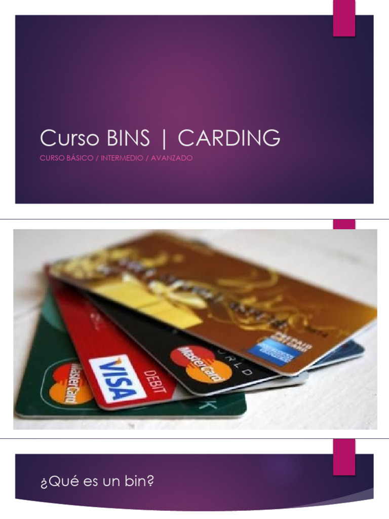Curso Bins Carding Curso Básico / Intermedio / Avanzado PDF Red