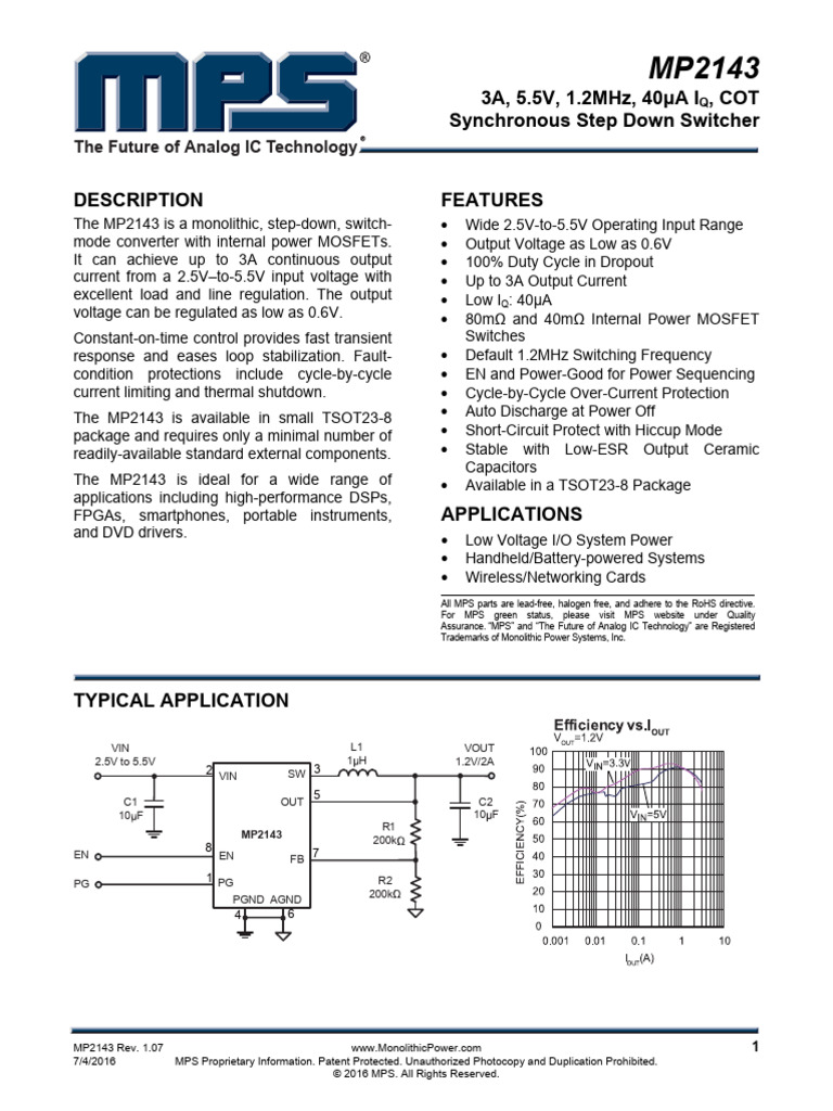 MP2143DJ | Download Free PDF | Computer Science | Electronics