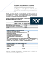 Difusión Del Proceso y de Los Criterios de Evaluación