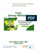 Course Learning Material Lesson 2. Roles of Technology For Teaching and Learning