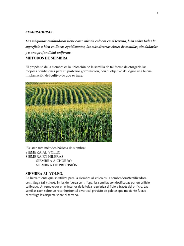 Siembra | PDF | Siembra | Engranaje