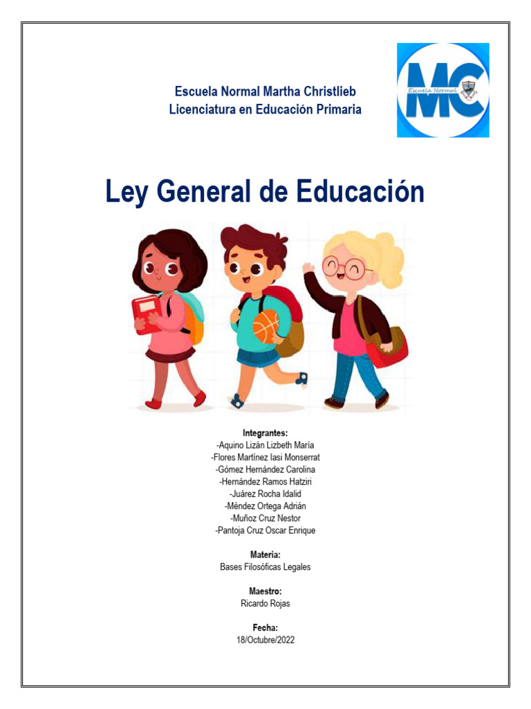 Ley General de Educación | PDF | Educación de la primera infancia ...