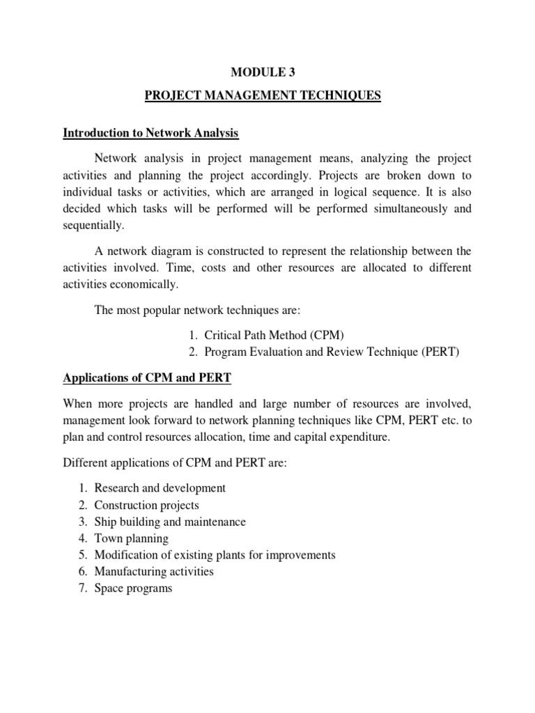 CPM and PERT in Project Management | PDF | Mathematical Optimization ...