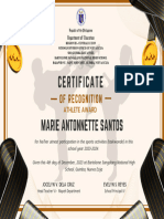 Black Gold Modern Achievement Certificate