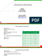 Mathematics For Data Mining