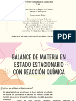 Balance de Materia en Estado Estacionario Con Reacción Química