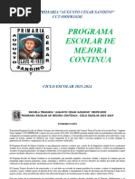 Programa de Mejora Continua 2025-2026 | PDF | Aprendizaje | Escuelas