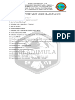 Soal Test Peserta List Merah Gladimula Xvii