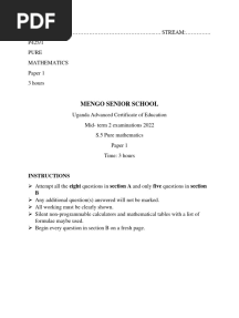 s.5 Mid-Term 2 Pure