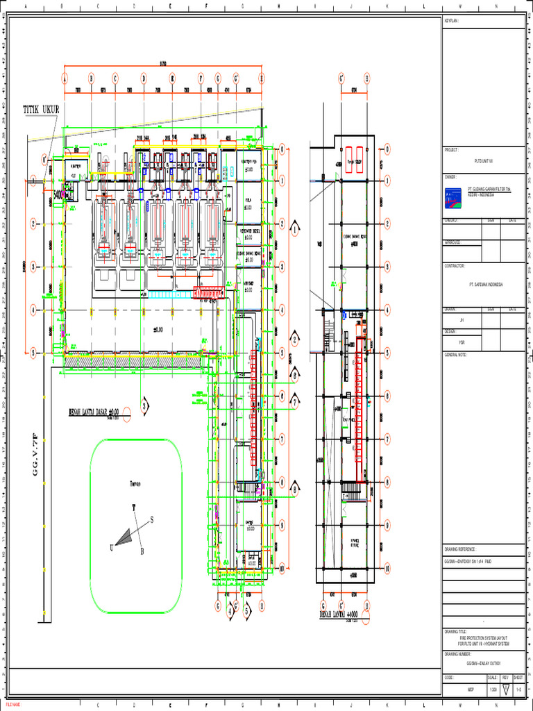 3.001 Lay Out - Hydrant System - 5 Sheet | PDF | Indonesian People ...
