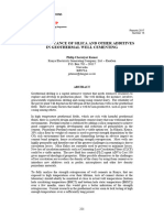 The Significance of Silica and Other Additives in Geothermal Well Cementing