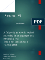 Lecture # 4 Logical Fallacies