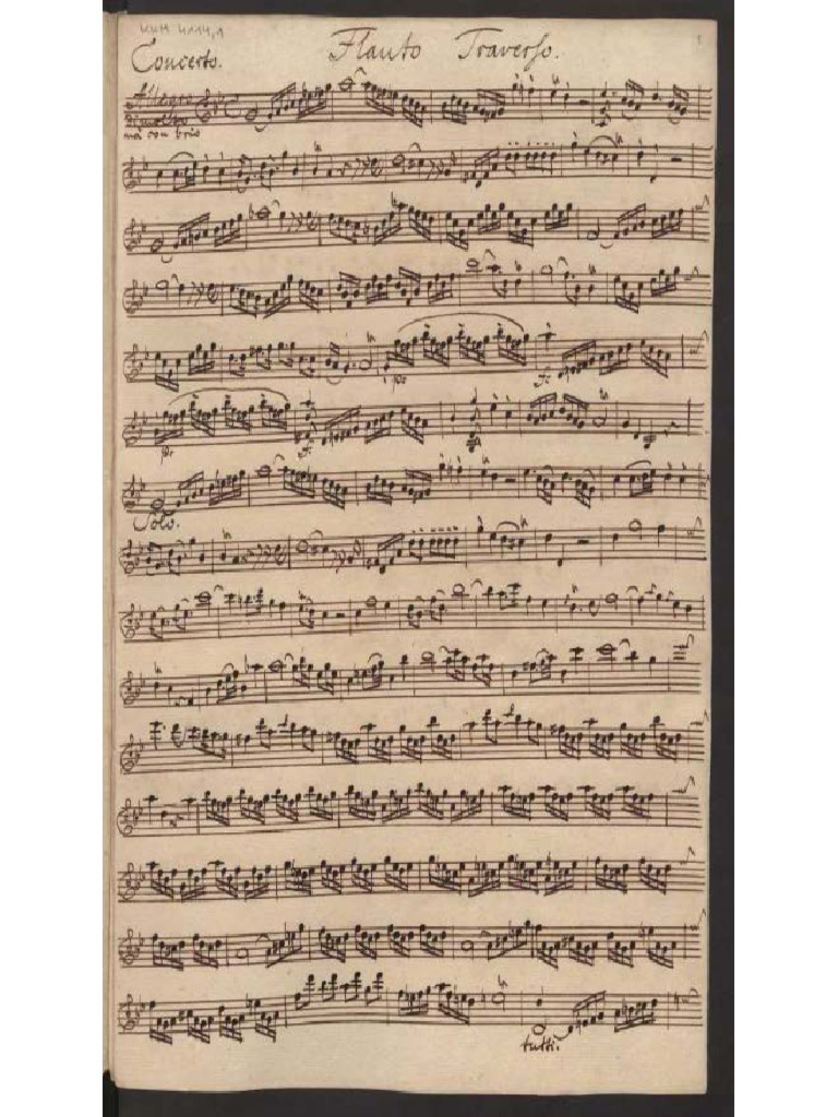 Johann Joachim Quantz. Flute Concerto in G Minor PDF