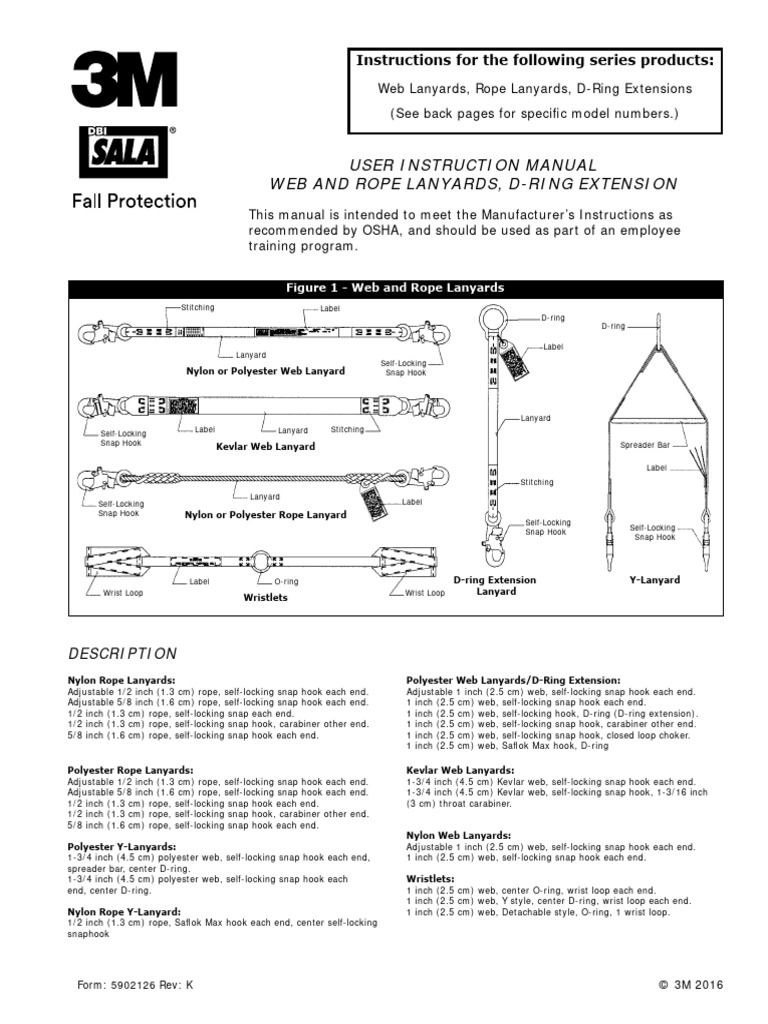 DBI-SALA Lanyard System Manual | PDF