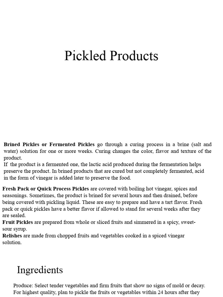 Tomato Paste Production PDF Pickling Pickled Cucumber