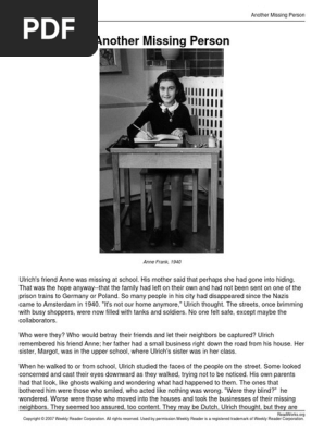 ANother Missing Person