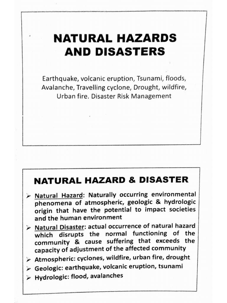 Css natural hazards and disasters gsa free download pdf