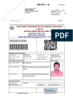 Admit Card For Examination