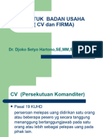 Bentuk Badan Usaha CV Firma