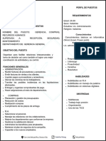 Documento A4 Formato Descripción Puesto Corporativo Azul