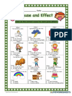 Worksheets Cause and Effect