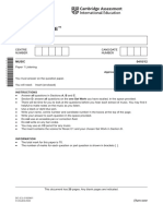 Cambridge IGCSE: MUSIC 0410/12