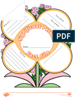 Flower Fact File Templates