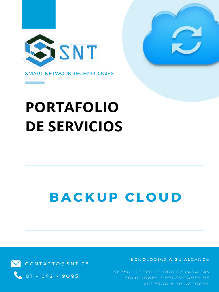 Cotización Backup Cloud SNT | PDF | Computación en la nube | Apoyo