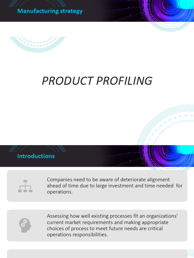 Effective Product Profiling in Manufacturing | PDF | Investing | Marketing