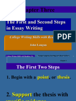 Chapter 3 The First and Second Steps in Essay Writing