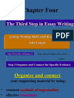 Chapter 4 The Third Step in Essay Writing