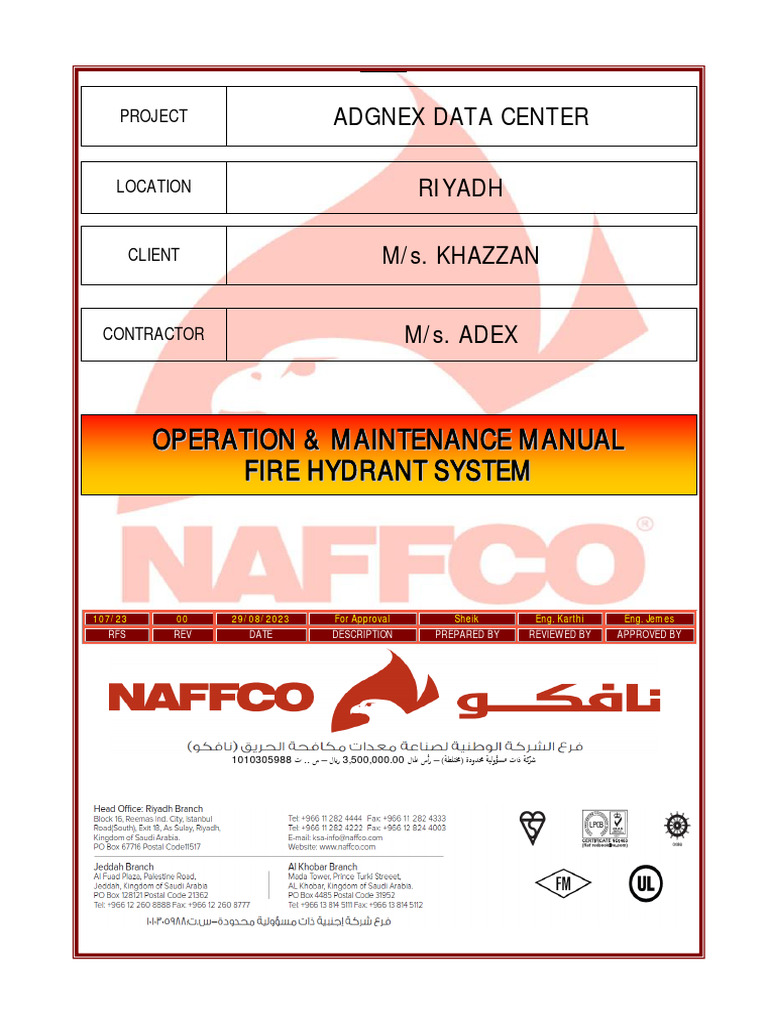 Fire Hydrant System Maintenance Manual | PDF | Valve | Materials