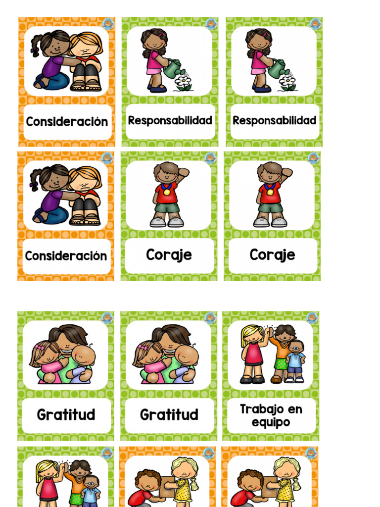 Memorama de Valores | PDF