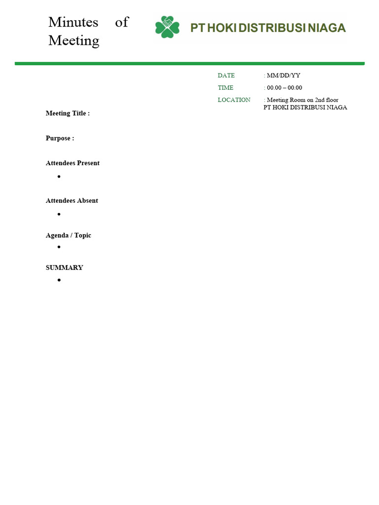 MoM Format - Informal | PDF