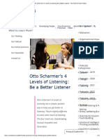 Otto Scharmer's 4 Levels of Listening - Be A Better Listener - The World of Work Project